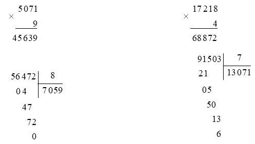 Bài 2. Ôn tập các phép tính trong phạm vi 100 000 (tiết 2) trang 8 Vở thực hành Toán 4 3