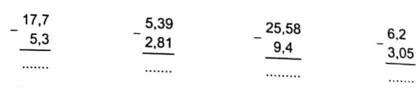 Bài 20: Phép trừ số thập phân (tiết 1) trang 67 vở bài tập Toán 5 - Kết nối tri thức 0 1