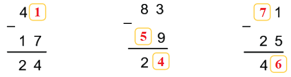 Bài 23. Phép trừ (có nhớ) số có hai chữ số cho số có hai chữ số 12