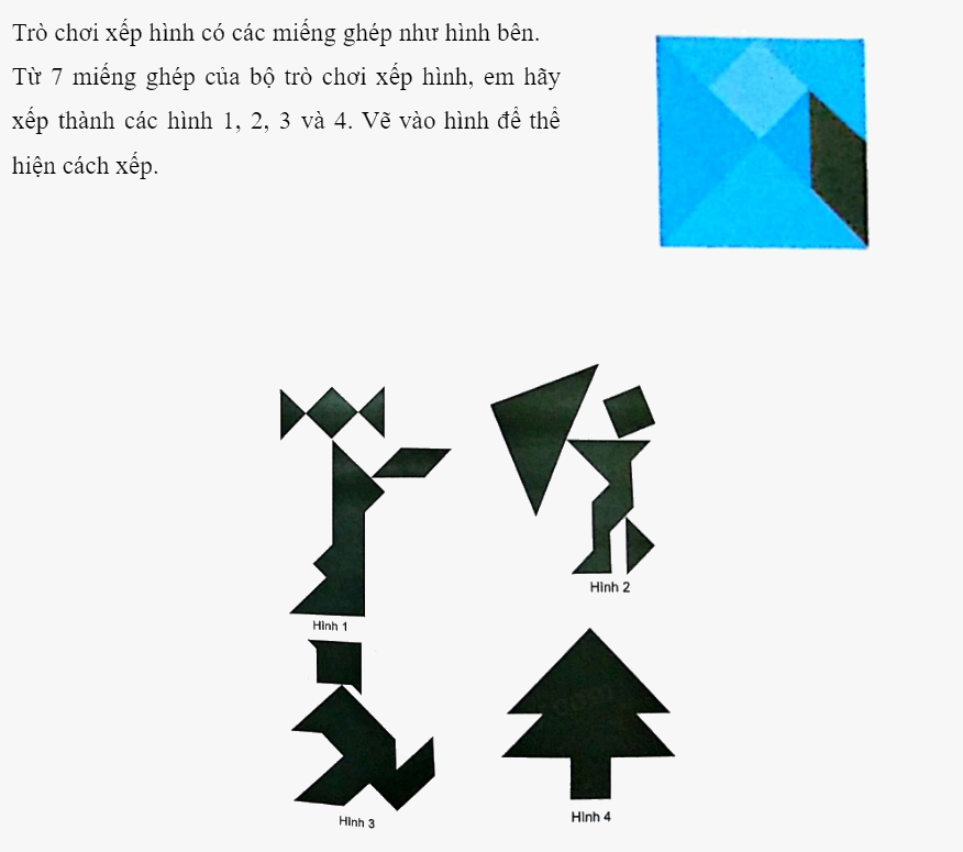 Bài 28: Thực hành và trải nghiệm đo, vẽ, lắp ghép, tạo hình (tiết 2) trang 105 vở bài tập Toán 5 - Kết nối tri thức 1