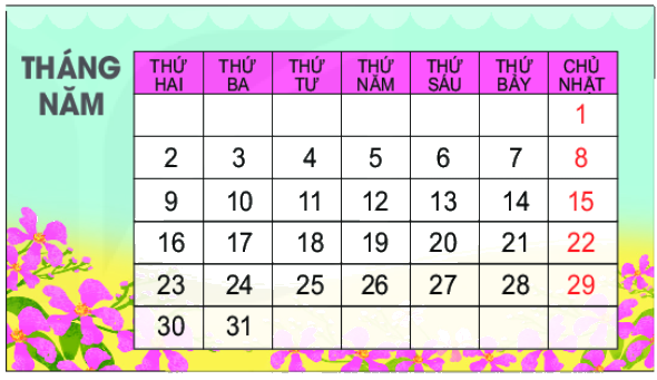 Bài 31. Thực hành và trải nghiệm xem đồng hồ, xem lịch 6 1