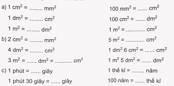 Bài 36: Ôn tập đo lường (tiết 2) trang 105 Vở thực hành Toán 4 1