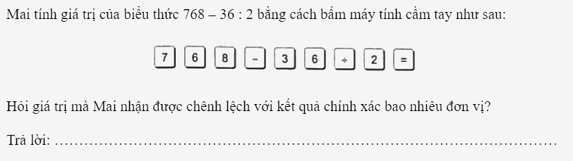 Bài 42: Máy tính cầm tay (tiết 1) trang 20 vở bài tập Toán 5 - Kết nối tri thức 4