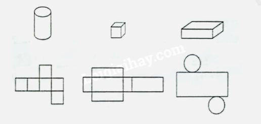 Bài 49: Hình khai triển của hình lập phương, hình hộp chữ nhật và hình trụ (tiết 2) trang 37 vở bài tập Toán 5 - Kết nối tri thức 0 1