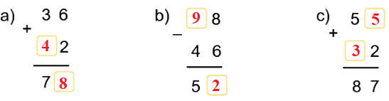 Bài 5: Ôn tập phép cộng, phép trừ (không nhớ) trong phạm vi 100 8 2
