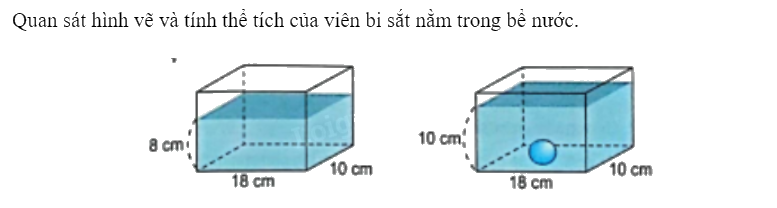 Bài 52: Thể tích của hình hộp chữ nhật (tiết 2) trang 48 vở bài tập Toán 5 - Kết nối tri thức 2 1