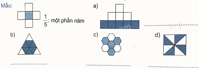 Bài 53: Khái niệm phân số (tiết 2) trang 48 Vở thực hành Toán 4 0 1