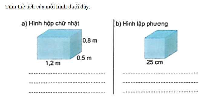 Bài 55: Luyện tập chung (tiết 2) trang 57 vở bài tập Toán 5 - Kết nối tri thức 1 1