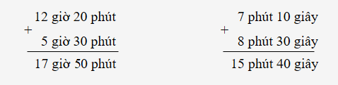 Bài 57: Cộng trừ số đo thời gian (tiết 1) trang 62 vở bài tập Toán 5 - Kết nối tri thức 1