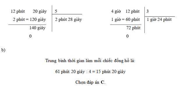 Bài 58: Nhân, chia số đo thời gian với một số (tiết 2) trang 67 vở bài tập Toán 5 - Kết nối tri thức 2