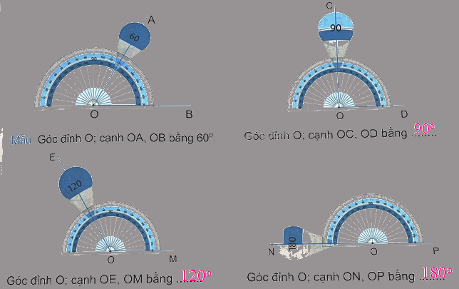 Bài 7. Đo góc, đơn vị đo góc (tiết 1) trang 21 Vở thực hành Toán 4 2