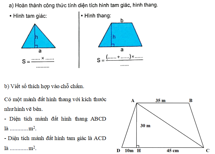Bài 71: Ôn tập hình học (tiết 1) trang 109 vở bài tập Toán 5 - Kết nối tri thức 1 1