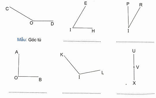 Bài 8. Góc nhọn, góc tù, góc bẹt (tiết 2) trang 24 Vở thực hành Toán 4 1