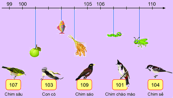 Các số từ 101 đến 110 3 1