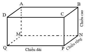 Cách tính diện tích xung quanh, diện tích toàn phần của hình hộp chữ nhật - Toán 5 1