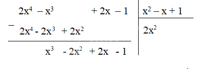 Chia đa thức cho đa thức, trường hợp chia hết 1