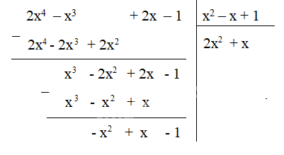 Chia đa thức cho đa thức, trường hợp chia hết 2