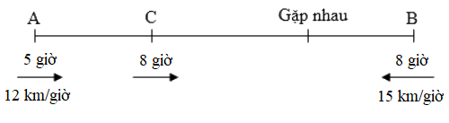 Dạng 3: Bài toán về hai chuyển động ngược chiều - Toán nâng cao lớp 5 1
