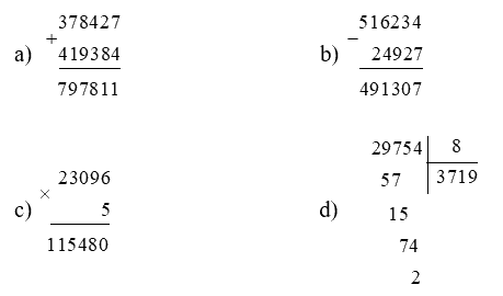 Đề kiểm tra giữa học kì 1 Toán 4 Cánh diều - Đề số 1 1 4