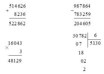 Đề kiểm tra giữa học kì 1 Toán 4 Chân trời sáng tạo - Đề số 5 1 2