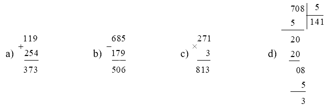 Đề kiểm tra học kì 1 Toán 3 Chân trời sáng tạo - Đề số 6 1 1