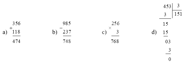 Đề kiểm tra học kì 1 Toán 3 Kết nối tri thức - Đề số 10 3