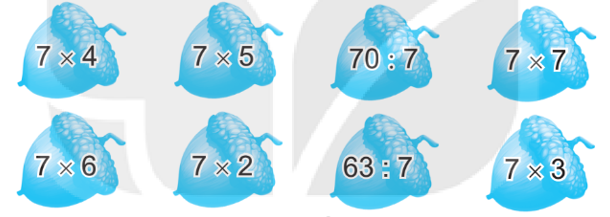 Giải bài 10: Bảng nhân 7, bảng chia 7 (tiết 1) trang 28 vở bài tập Toán 3 - Kết nối tri thức với cuộc sống 1 1