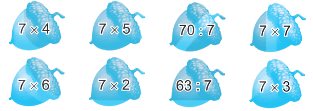 Giải bài 10: Bảng nhân 7, bảng chia 7 (tiết 1) trang 28 vở bài tập Toán 3 - Kết nối tri thức với cuộc sống 3