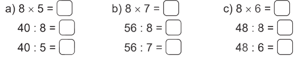 Giải bài 11: Bảng nhân 8, bảng chia 8 (tiết 1) trang 30 vở bài tập Toán 3 - Kết nối tri thức với cuộc sống 3