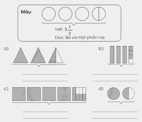 Giải bài 11: Hỗn số trang 32, 33 vở bài tập Toán 5 - Cánh diều 0 1
