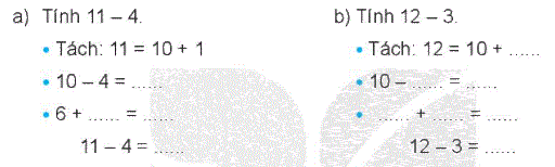 Giải bài 11: Phép trừ (qua 10) trong phạm vi 20 (tiết 1) trang 43, 44 Vở bài tập toán 2 - Kết nối tri thức với cuộc sống 1