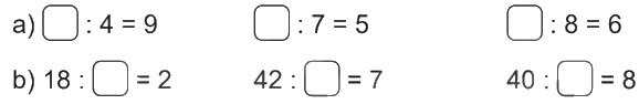 Giải bài 13: Tìm thành phần trong phép nhân, phép chia (tiết 2) trang 36 vở bài tập Toán 3 - Kết nối tri thức với cuộc sống 0 1