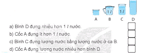 Giải bài 16: Lít (tiết 1) trang 61 Vở bài tập toán 2 - Kết nối tri thức với cuộc sống 1