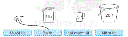 Giải bài 16: Lít (tiết 1) trang 61 Vở bài tập toán 2 - Kết nối tri thức với cuộc sống 1 1