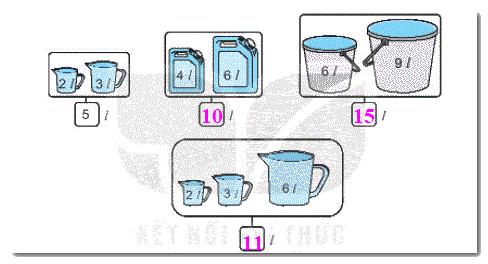 Giải bài 16: Lít (tiết 2) trang 62, 63 Vở bài tập toán 2 - Kết nối tri thức với cuộc sống 1 2