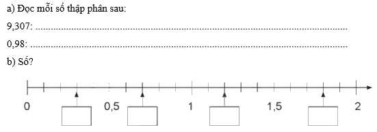 Giải bài 24: Bài kiểm tra số 1 trang 60, 61 vở bài tập Toán 5 - Cánh diều 1