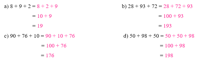 Giải bài 24: Tính chất giao hoán và kết hợp của phép cộng (tiết 1) trang 82 vở bài tập Toán 4 - Kết nối tri thức với cuộc sống 4