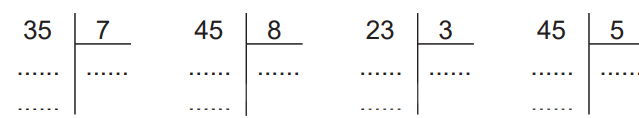Giải bài 25: Phép chia hết, phép chia có dư (tiết 1) trang 64 vở bài tập Toán 3 - Kết nối tri thức với cuộc sống 1