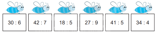 Giải bài 25: Phép chia hết, phép chia có dư (tiết 1) trang 64 vở bài tập Toán 3 - Kết nối tri thức với cuộc sống 3