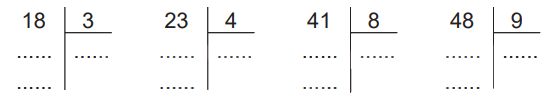 Giải bài 25: Phép chia hết, phép chia có dư (tiết 2) trang 65 vở bài tập Toán 3 - Kết nối tri thức với cuộc sống 0 1