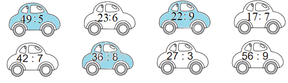 Giải bài 25: Phép chia hết, phép chia có dư (tiết 2) trang 65 vở bài tập Toán 3 - Kết nối tri thức với cuộc sống 5