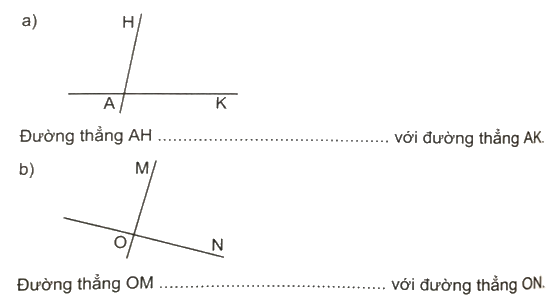 Giải bài 27: Hai đường thẳng vuông góc (tiết 1) trang 94 vở bài tập Toán 4 - Kết nối tri thức với cuộc sống 0 1
