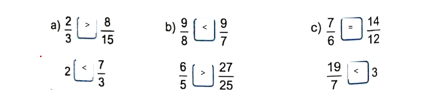 Giải bài 3: Ôn tập phân số (tiết 2) trang 12, 13 vở bài tập Toán 5 - Kết nối tri thức 0 2