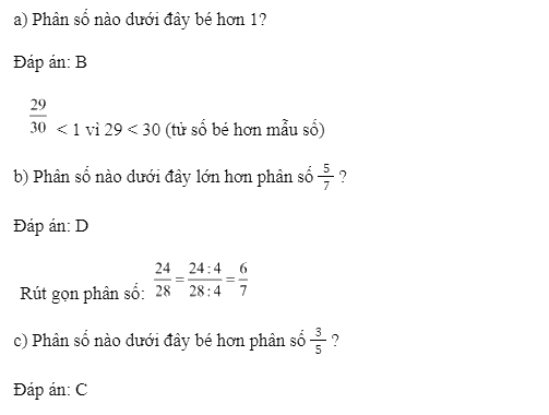 Giải bài 3: Ôn tập phân số (tiết 2) trang 12, 13 vở bài tập Toán 5 - Kết nối tri thức 1 2