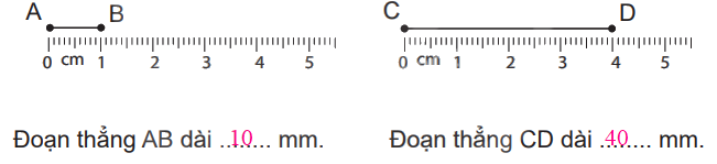 Giải bài 30: Mi-li-mét (tiết 1) trang 76 vở bài tập Toán 3 - Kết nối tri thức với cuộc sống 4