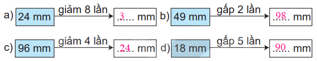 Giải bài 30: Mi-li-mét (tiết 2) trang 77 vở bài tập Toán 3 - Kết nối tri thức với cuộc sống 4