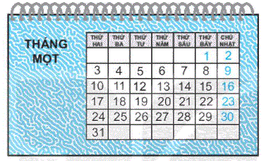 Giải bài 30: Ngày - tháng (tiết 1) trang 110 Vở bài tập toán 2 - Kết nối tri thức với cuộc sống 2 1