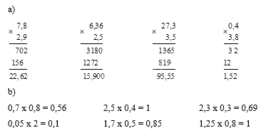 Giải bài 30: Nhân một số thập phân với một số thập phân trang 73, 74 vở bài tập Toán 5 - Cánh diều 0 1