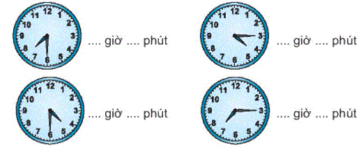 Giải bài 31: Thực hành và trải nghiệm xem đồng hồ, xem lịch (tiết 1) trang 114 Vở bài tập toán 2 - Kết nối tri thức với cuộc sống 1