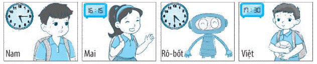 Giải bài 31: Thực hành và trải nghiệm xem đồng hồ, xem lịch (tiết 1) trang 114 Vở bài tập toán 2 - Kết nối tri thức với cuộc sống 4 1